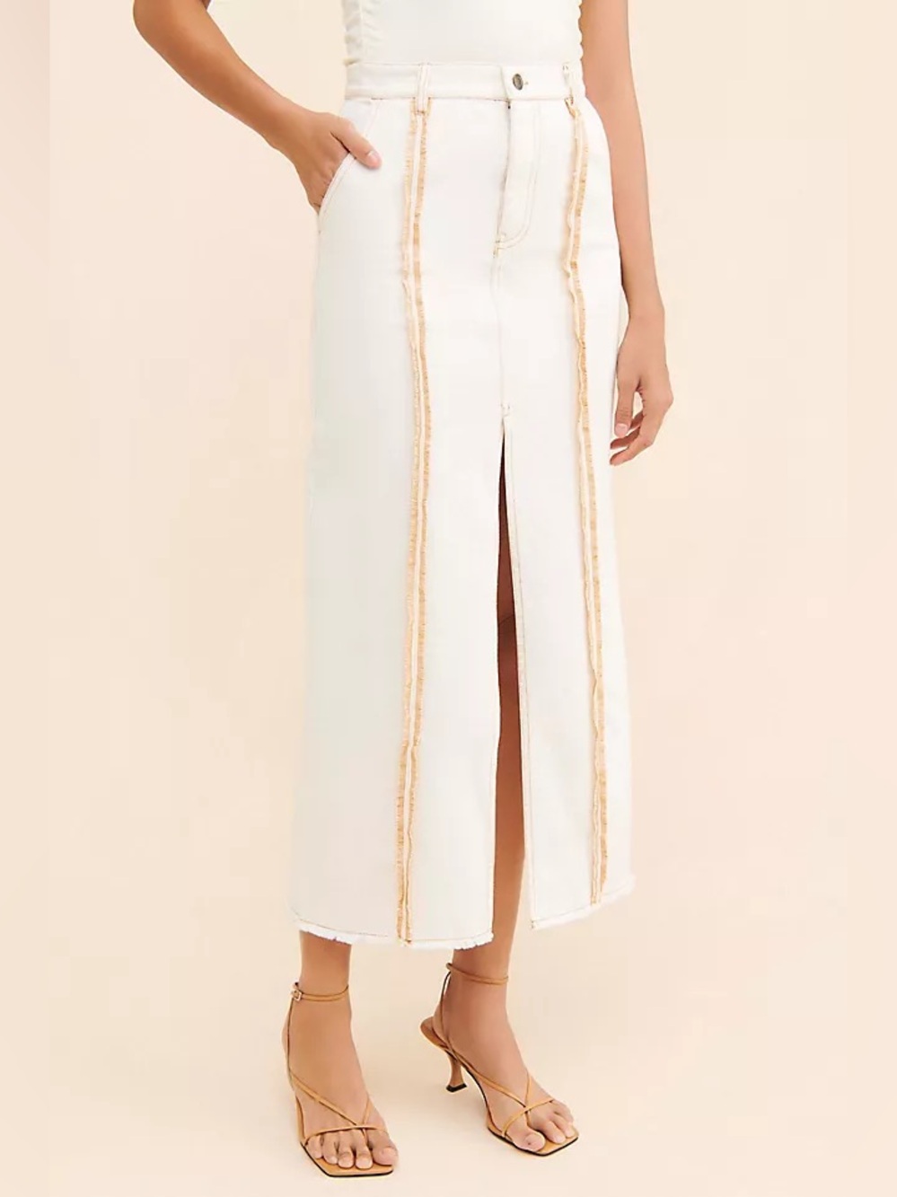MOON RIVER Overlock Midi Skirt